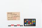 Etikett zu Bronzekugelkopfnadeln (NHMW-PRAE-024708)